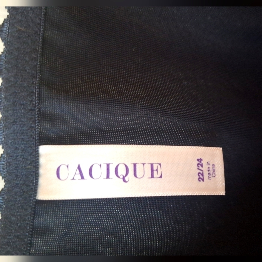 Cacique Lace Black Corset With Metal Straps and Secure Bra Strap Size 22/24 - Picture 6 of 10
